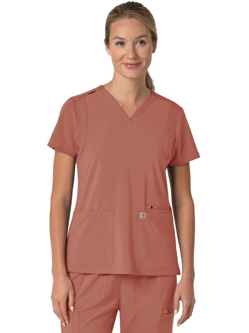 Carhartt Modern Fit XL pants are large. Dusty Rose Scrub Set with Pockets